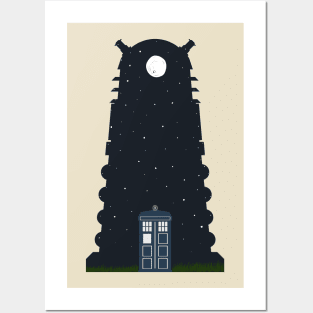 The Police Box On The Night Posters and Art